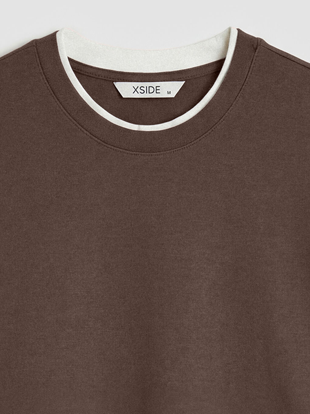 Kahverengi Bisiklet Yaka Uzun Kollu Erkek Sweatshirt-2