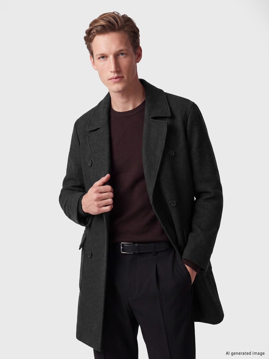 Man Anthracite Coatigan