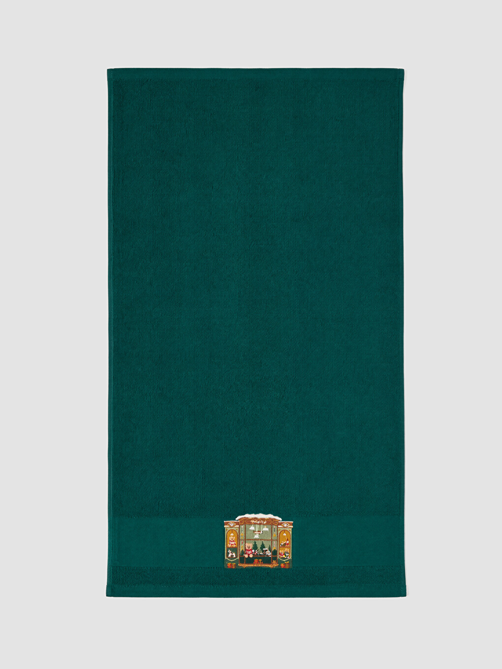 Yeşil Yılbaşı Temalı Yüz Havlusu 50x80-1