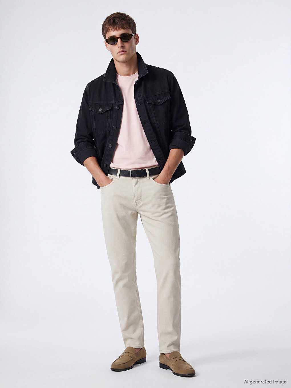 Siyah Regular Fit Erkek Jean Ceket-1
