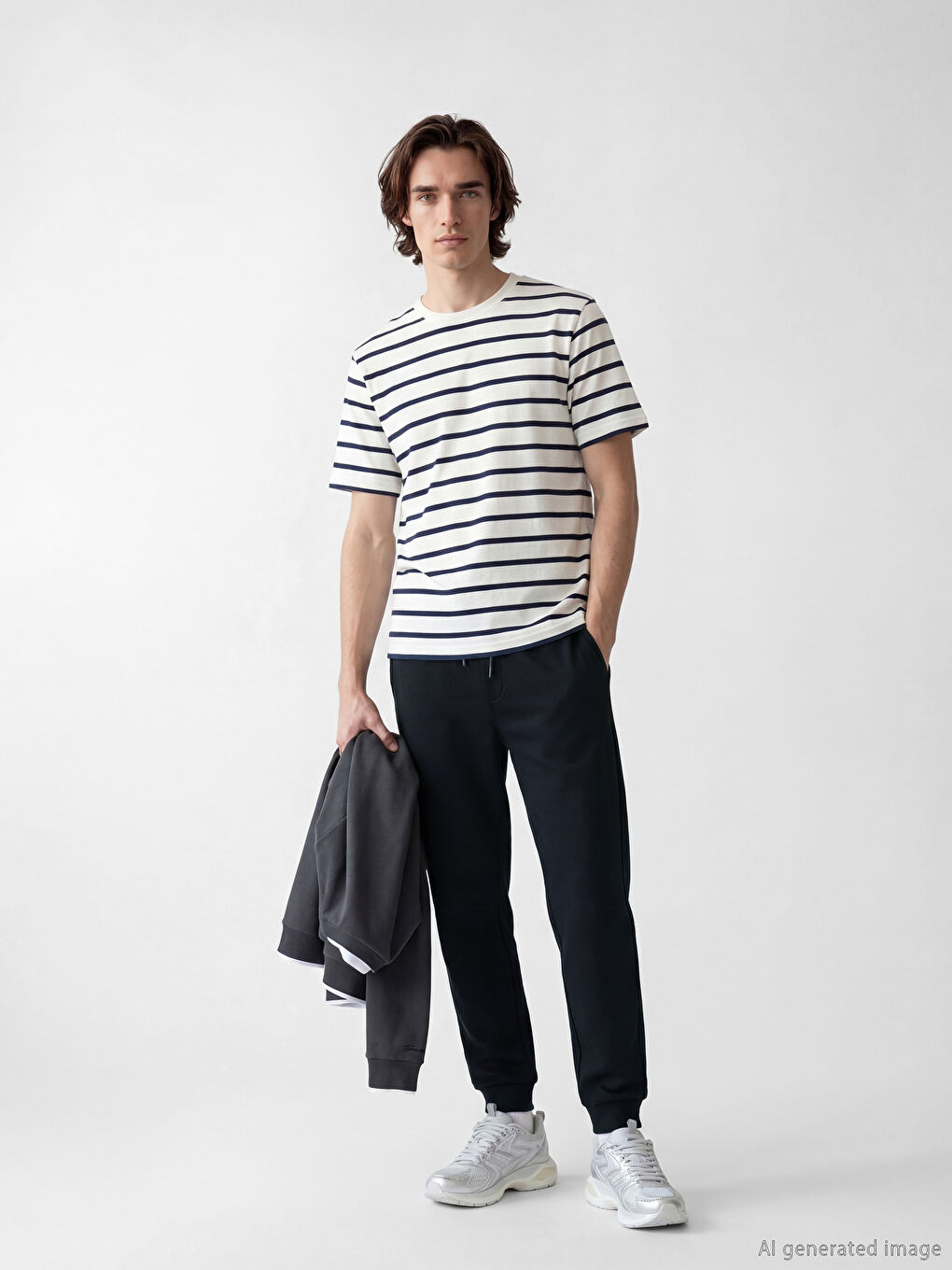 Siyah Standart Kalıp Erkek Jogger Eşofman Altı