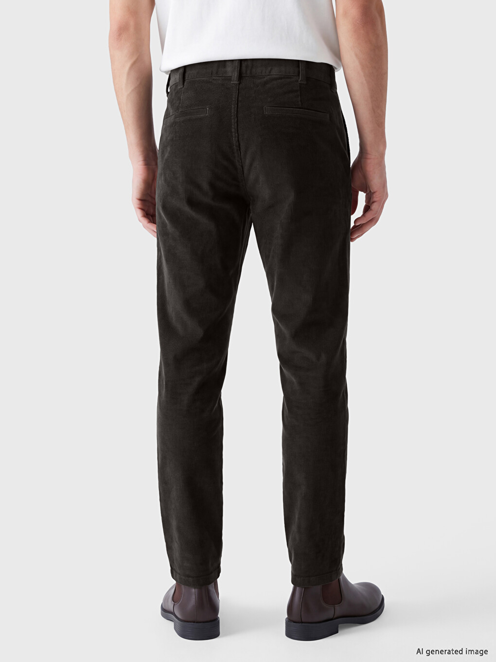 Haki Regular Fit Dokulu Erkek Pantolon-3