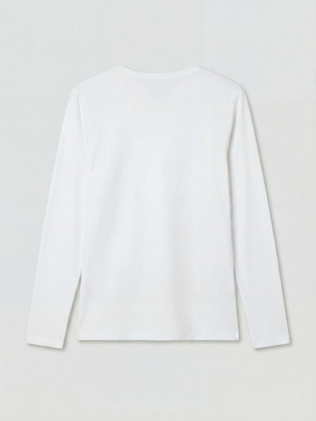 Beyaz Bisiklet Yaka Kadın Body-1