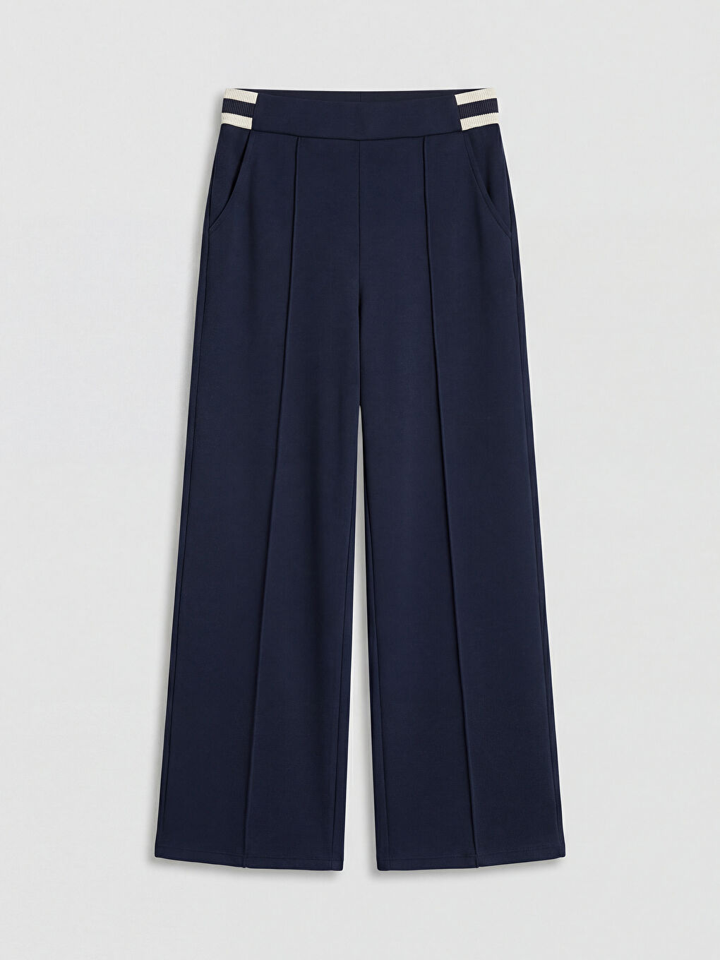 Lacivert Beli Lastikli Soft Touch Kadın Eşofman Altı-4