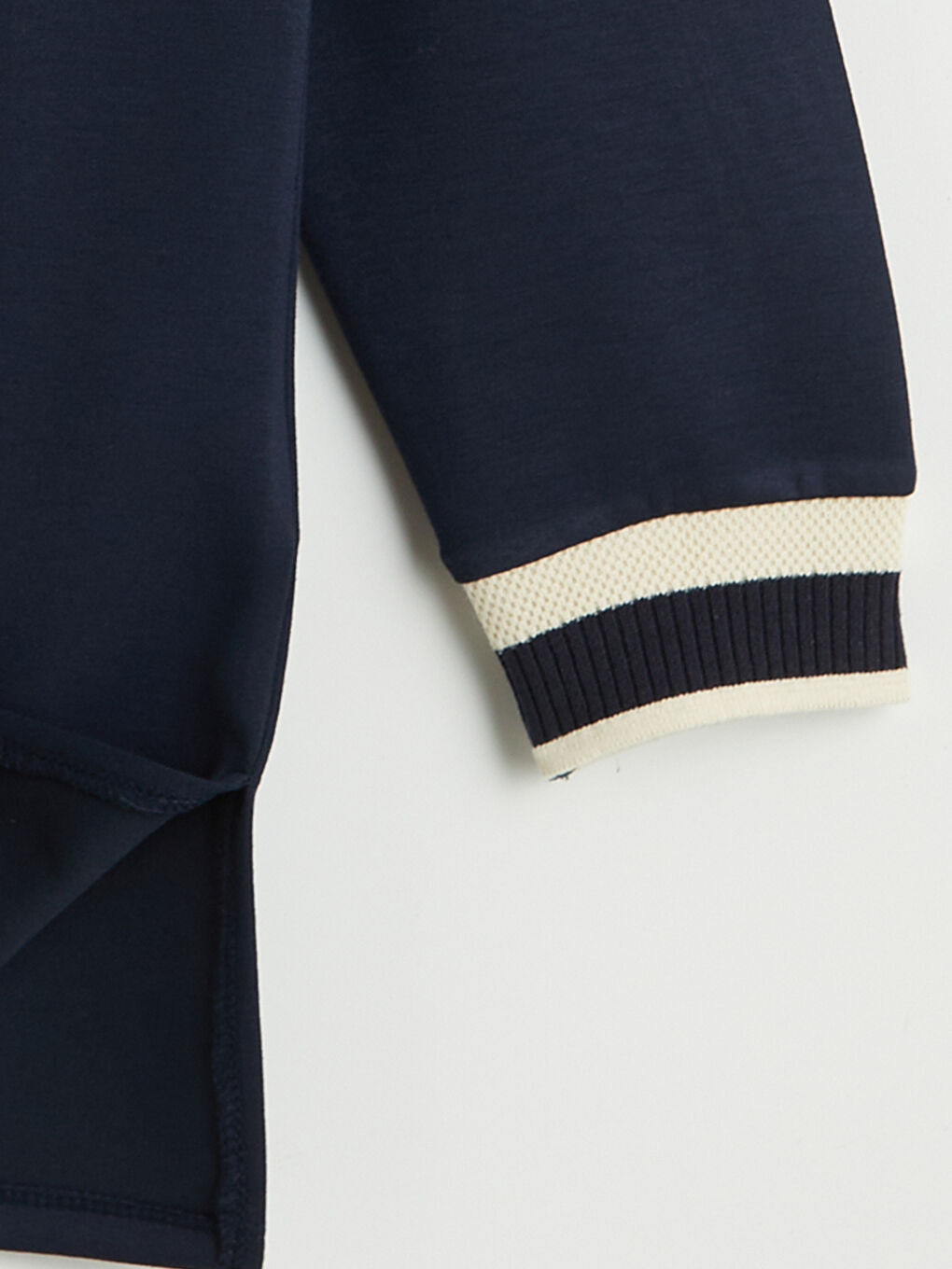 Lacivert Dik Yaka Soft Touch Kadın Sweatshirt Tunik-6