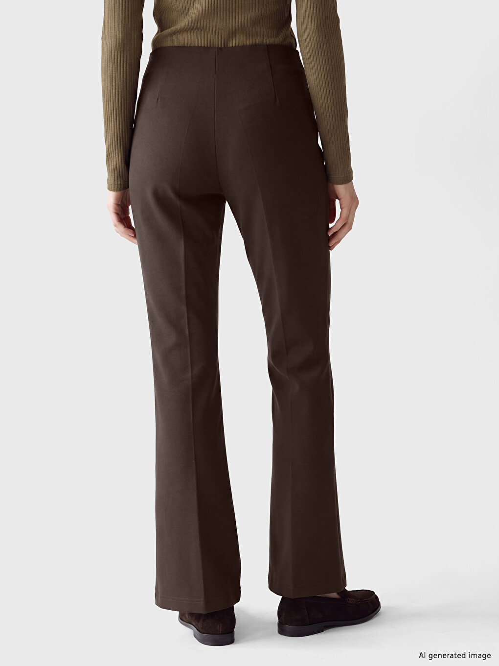 High Waist Flare Women's Trousers-2