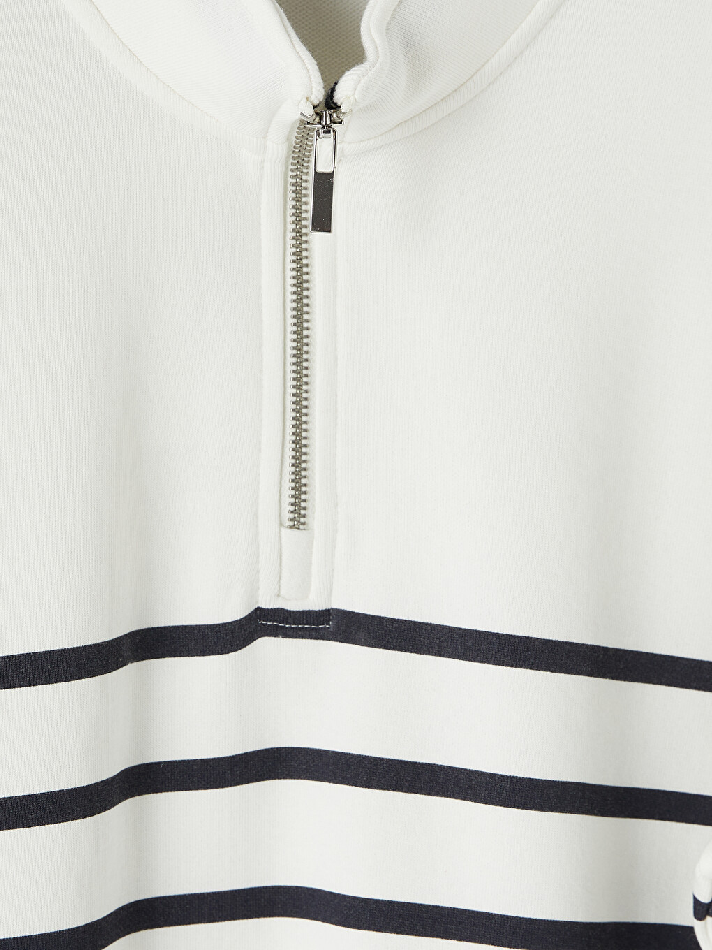 Mock Neck Striped Men's Sweatshirt-5