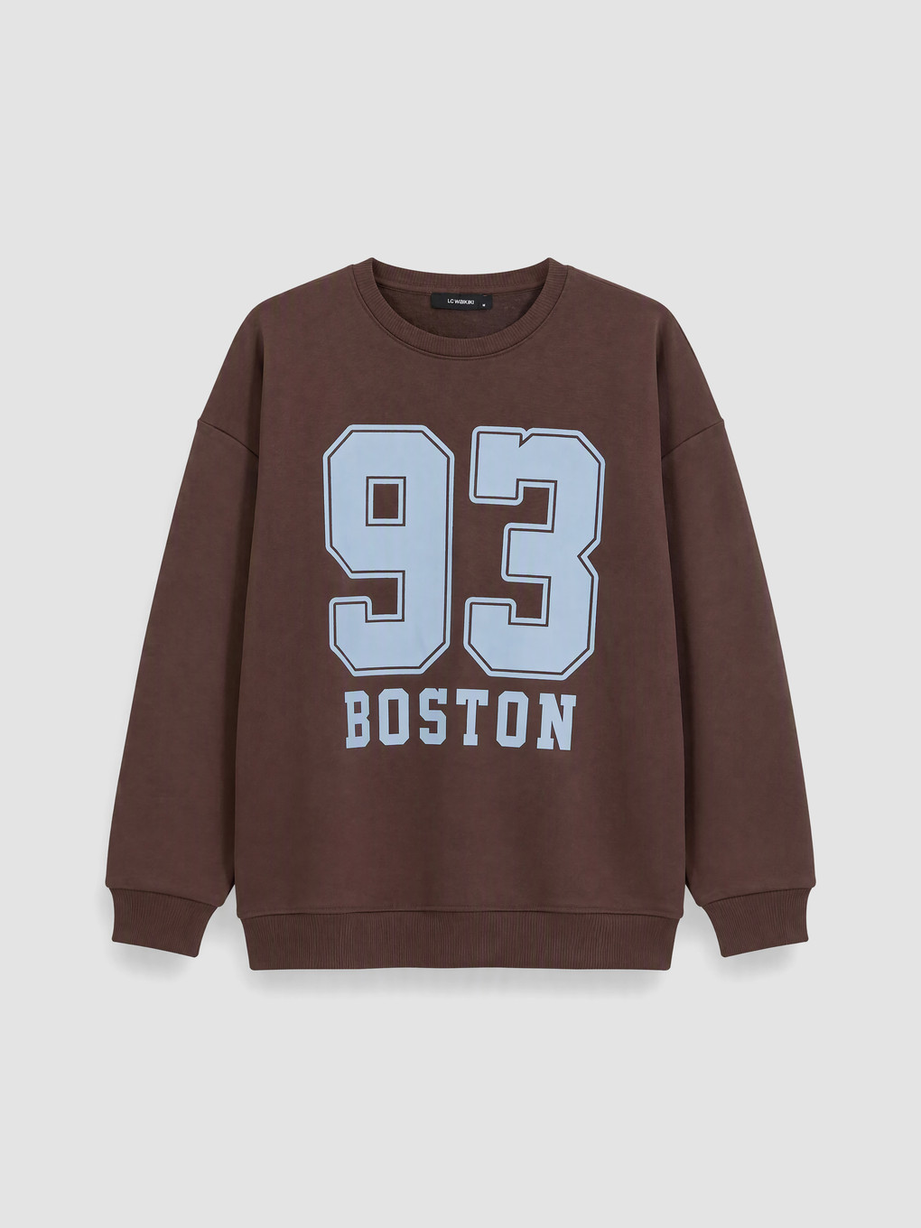 Kahverengi Oversize Kadın Kalın Sweatshirt