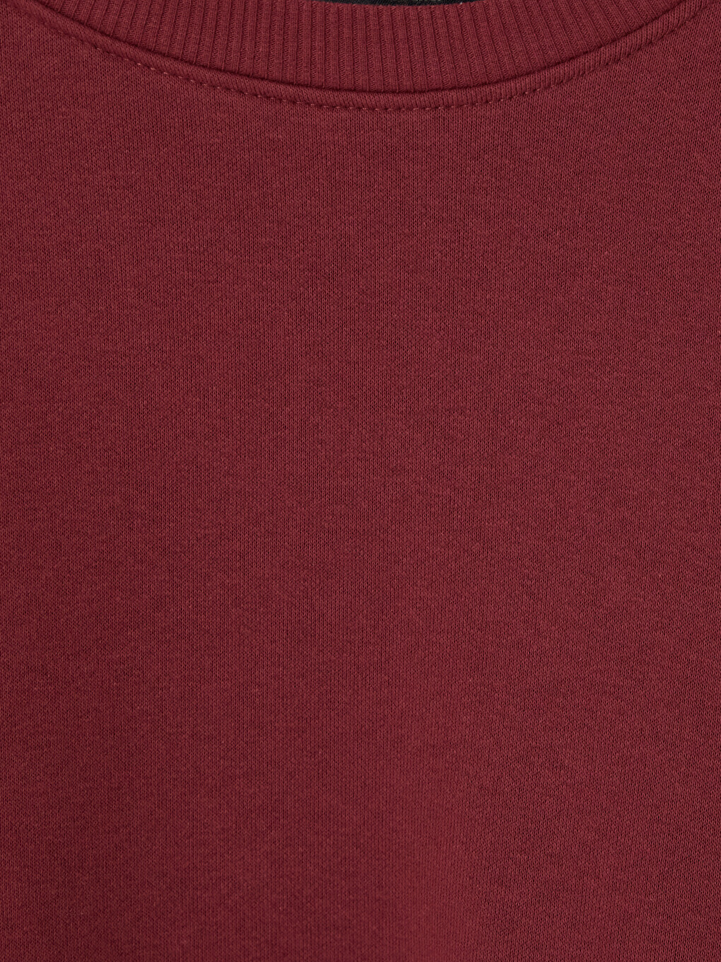 Bordo Oversize Kadın Kalın Sweatshirt-2