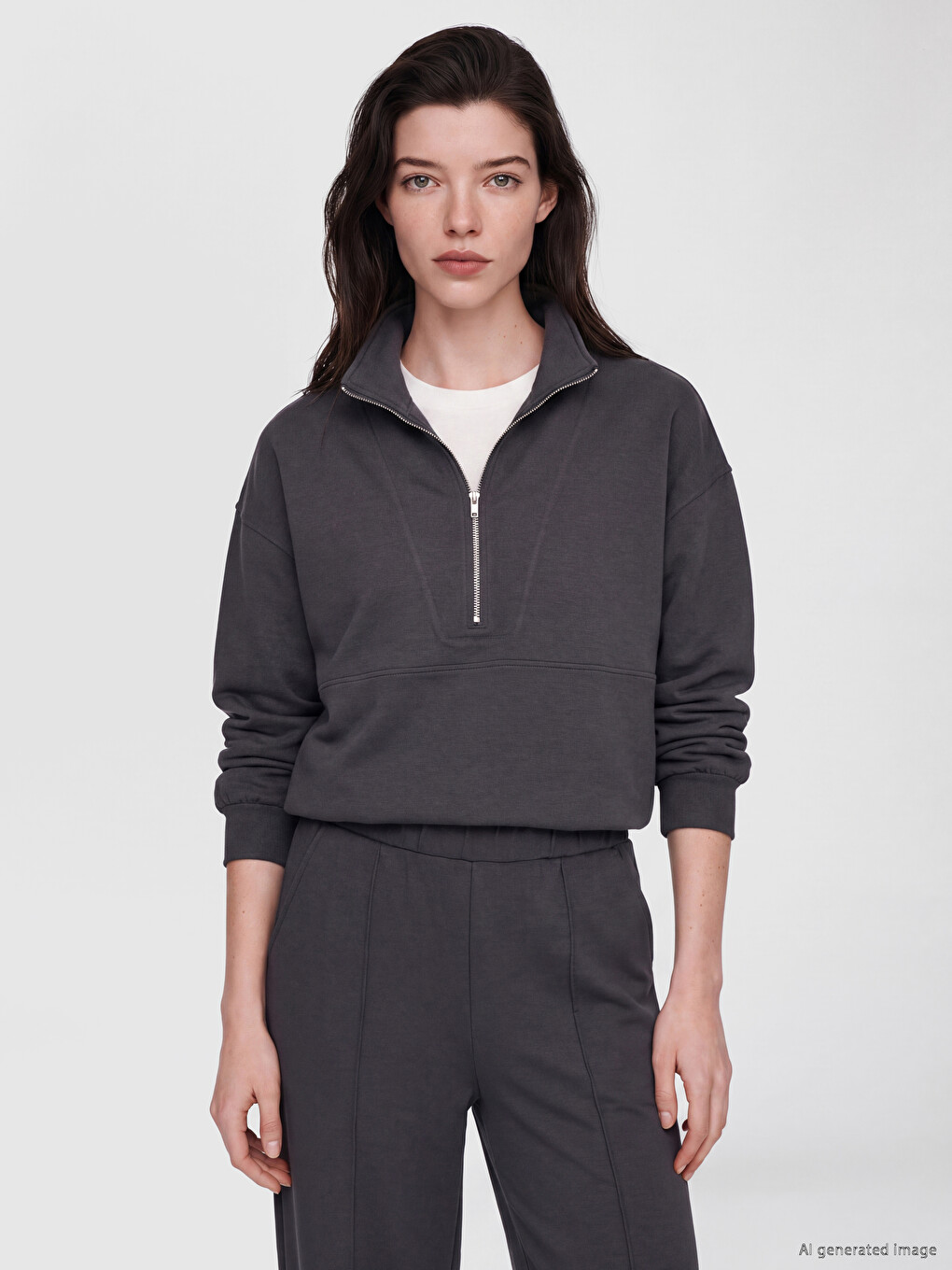 Mock Neck Soft Touch Women's Sweatshirt