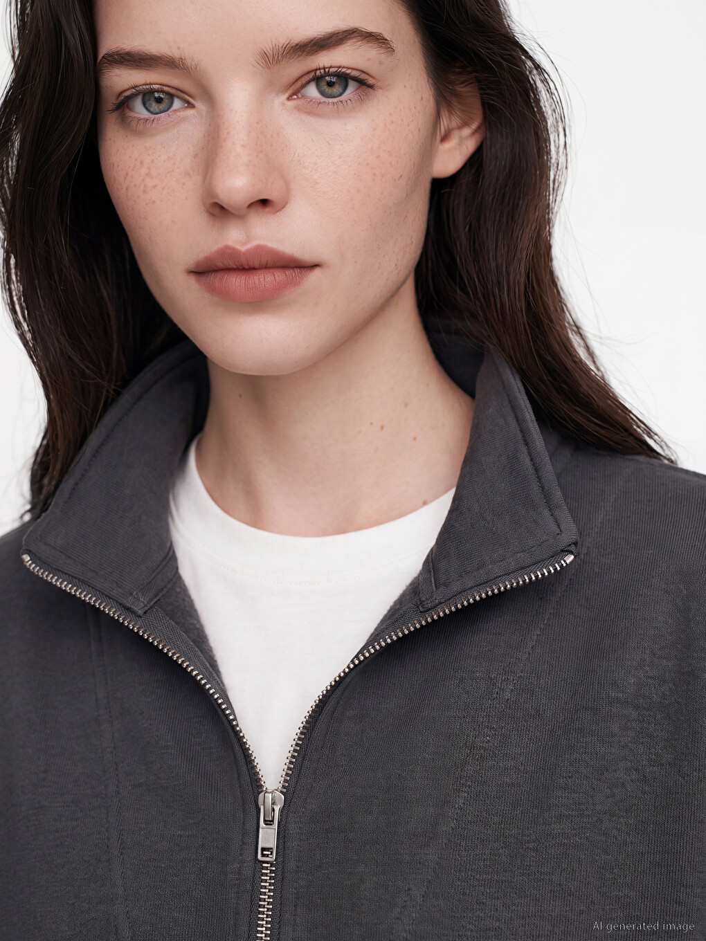 Mock Neck Soft Touch Women's Sweatshirt-2