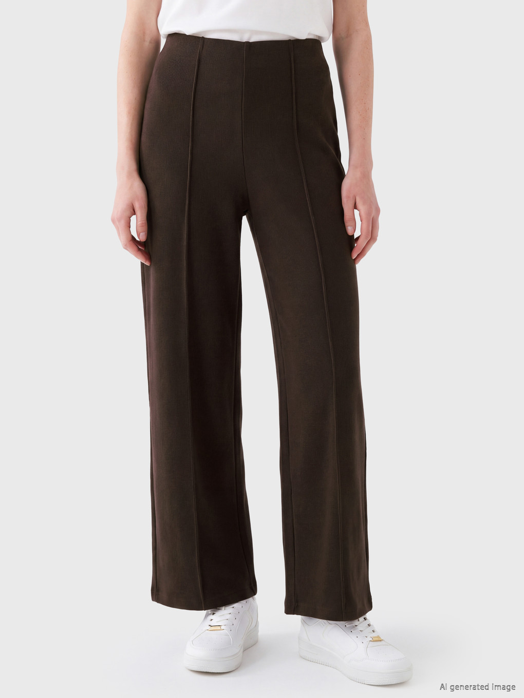 Woman Brown Sweatpants-1