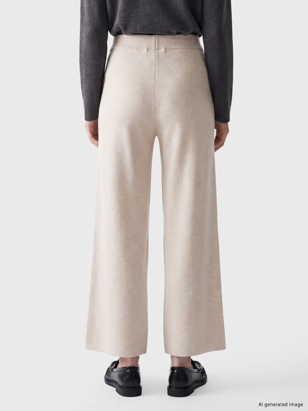 Woman Beige Sweatpants-3