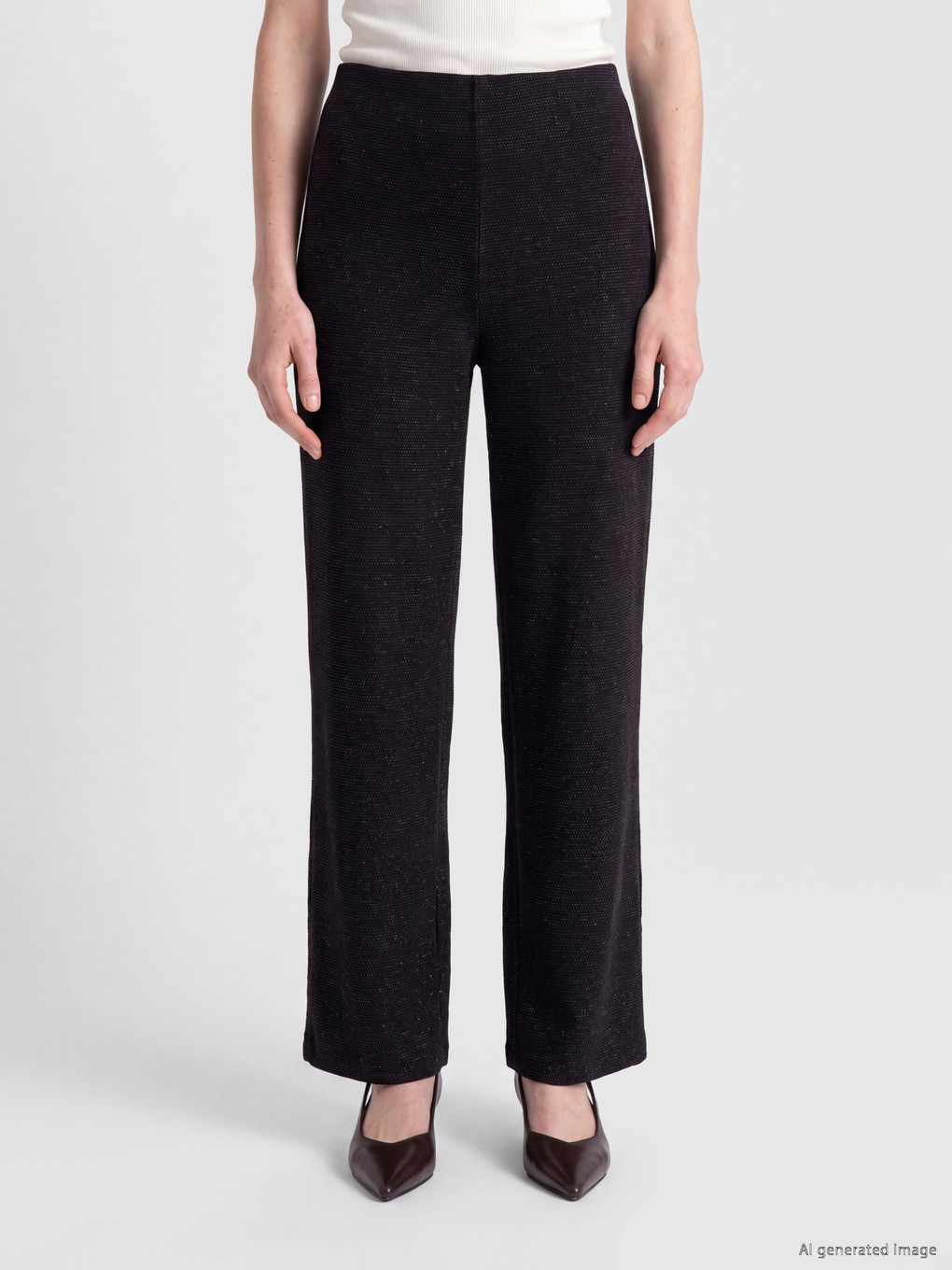 Shiny Look Women's Trousers-1