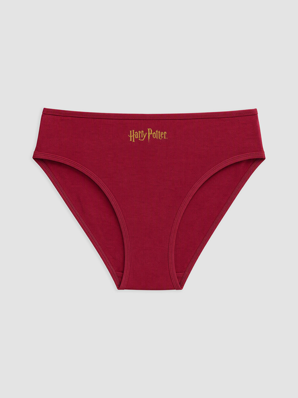 Bordo Harry Potter Baskılı Bikini Külot 5'li-1