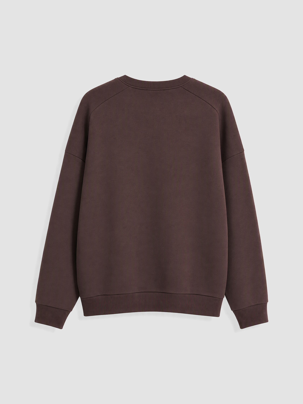 Kahverengi Oversize Kadın Kalın Sweatshirt-7