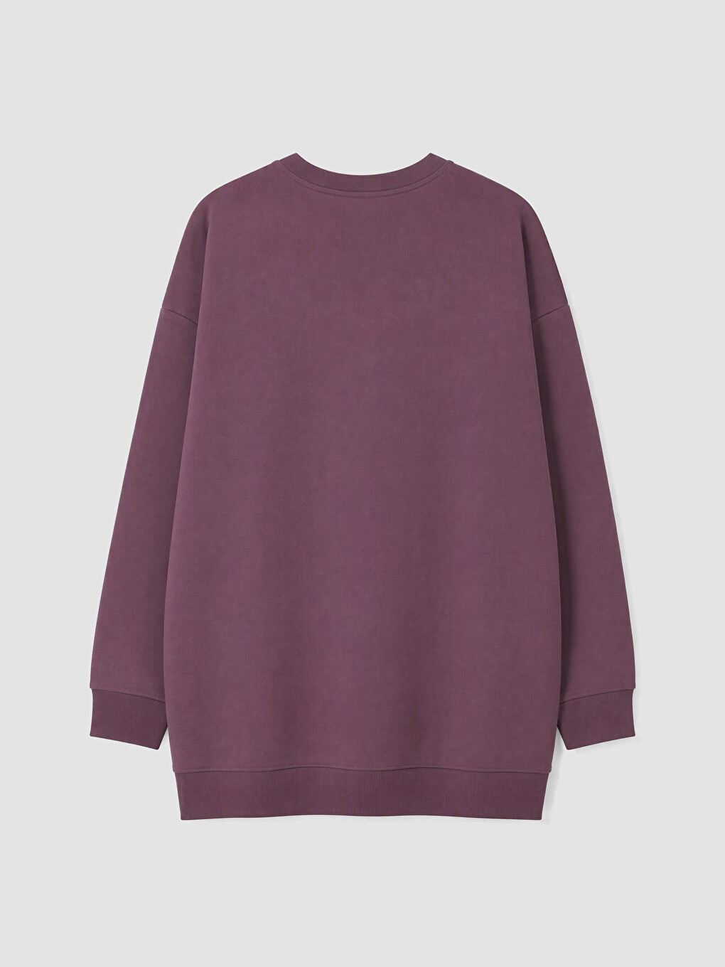 Mürdüm Baskılı Kadın Sweatshirt Tunik-6