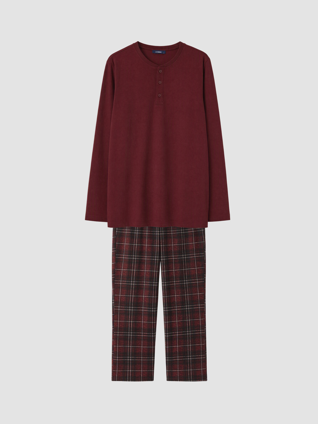 Plaid Men's Pyjamas Set-4