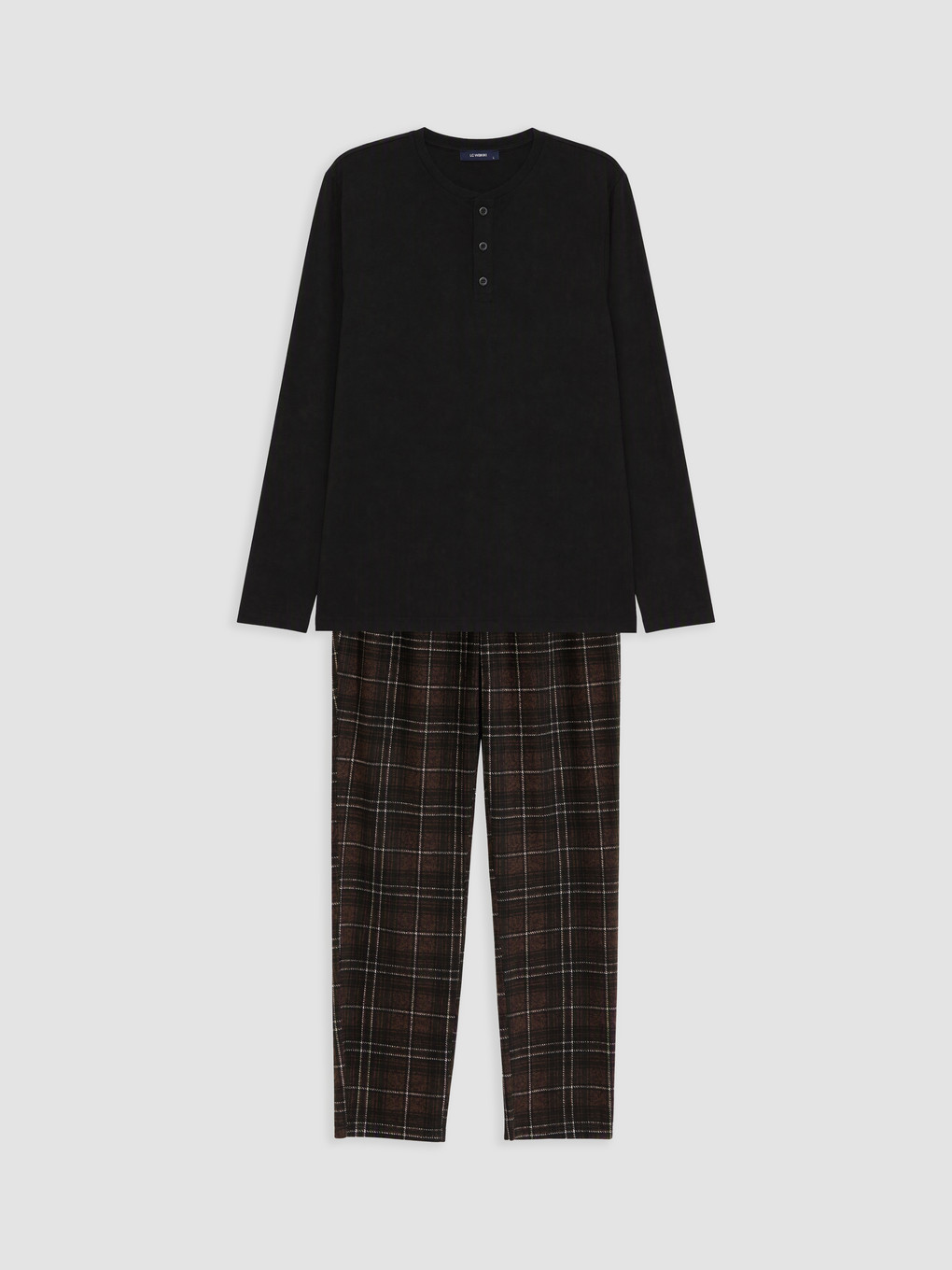 Plaid Men's Pyjamas Set-4