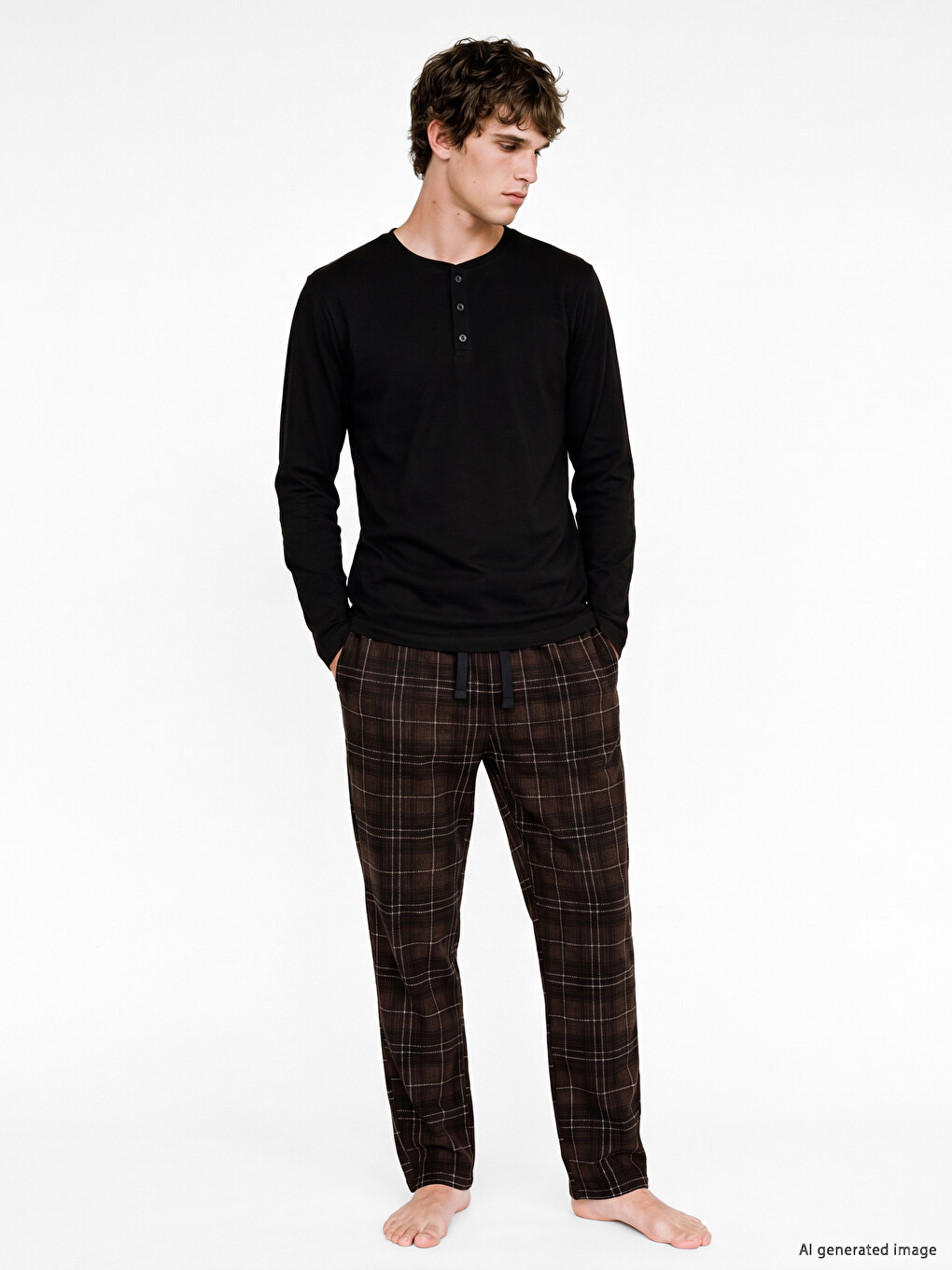 Plaid Men's Pyjamas Set