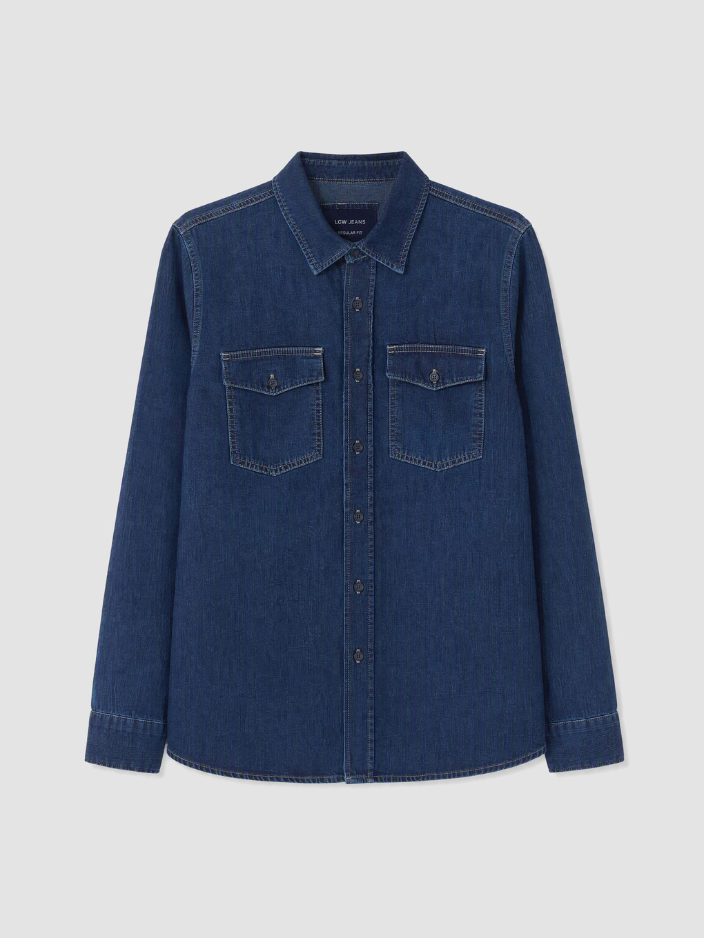 İndigo Regular Fit Erkek Jean Gömlek-3