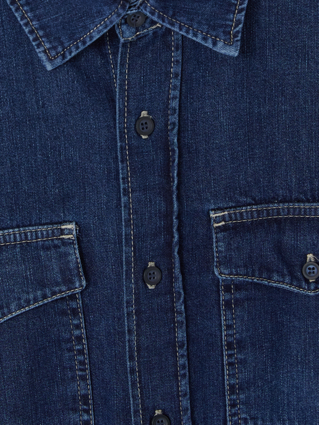 İndigo Regular Fit Erkek Jean Gömlek-4