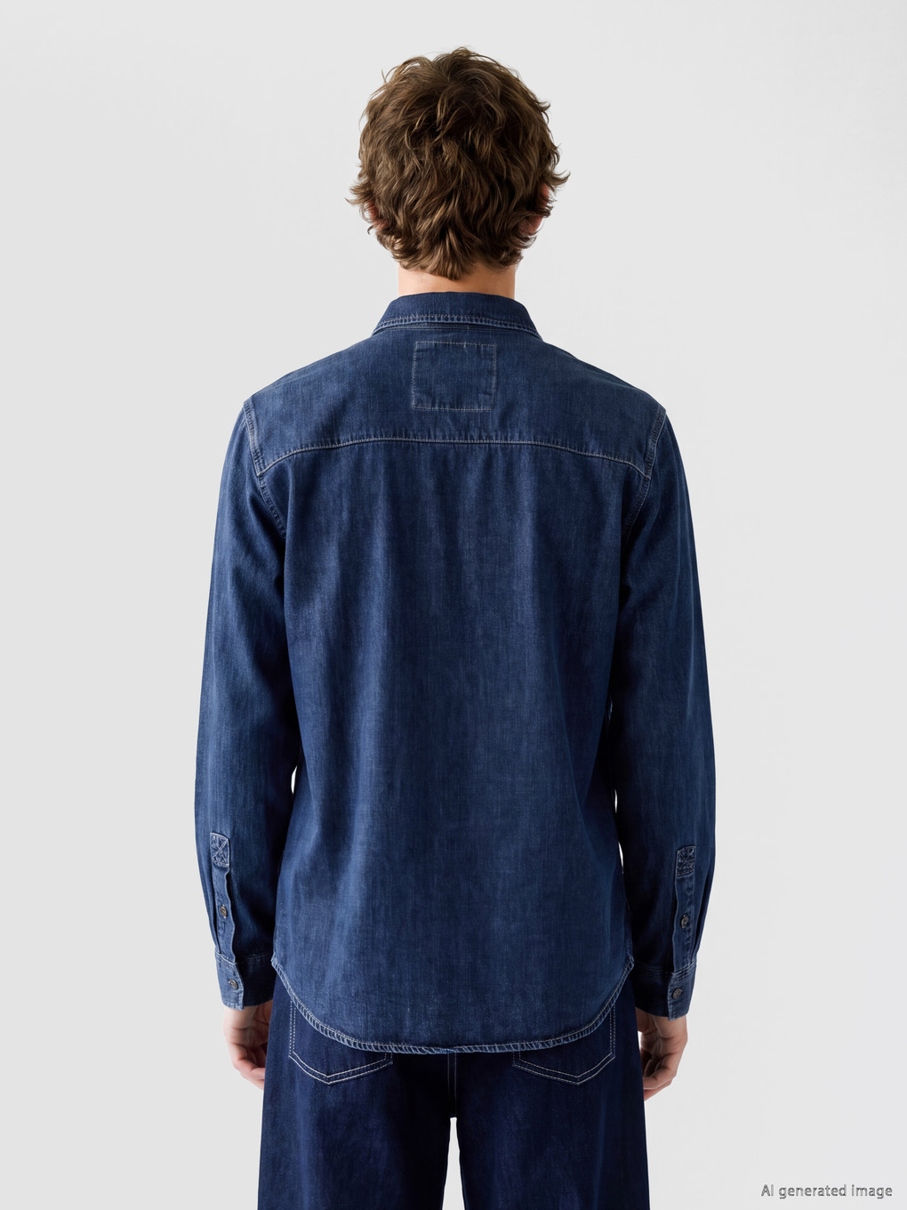 İndigo Regular Fit Erkek Jean Gömlek-2