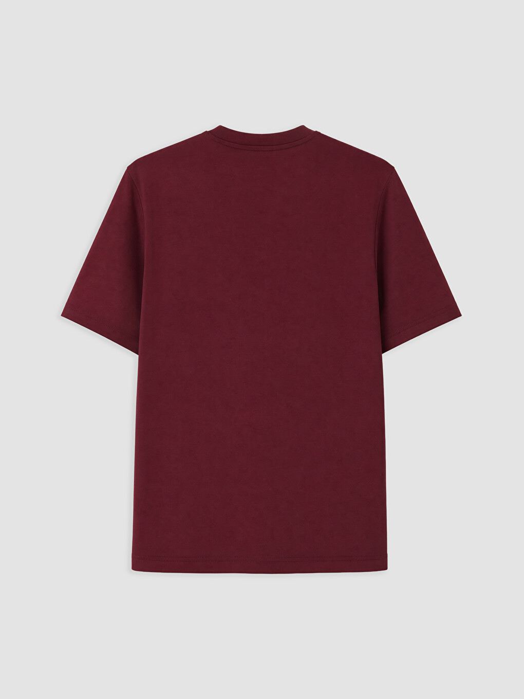 Bordo Bisiklet Yaka Erkek Tişört-1