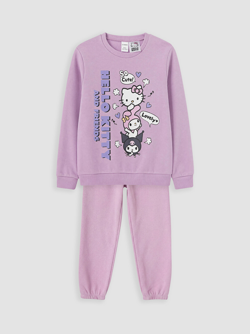 Hello Kitty Printed Girls' Thick Tracksuit Set
