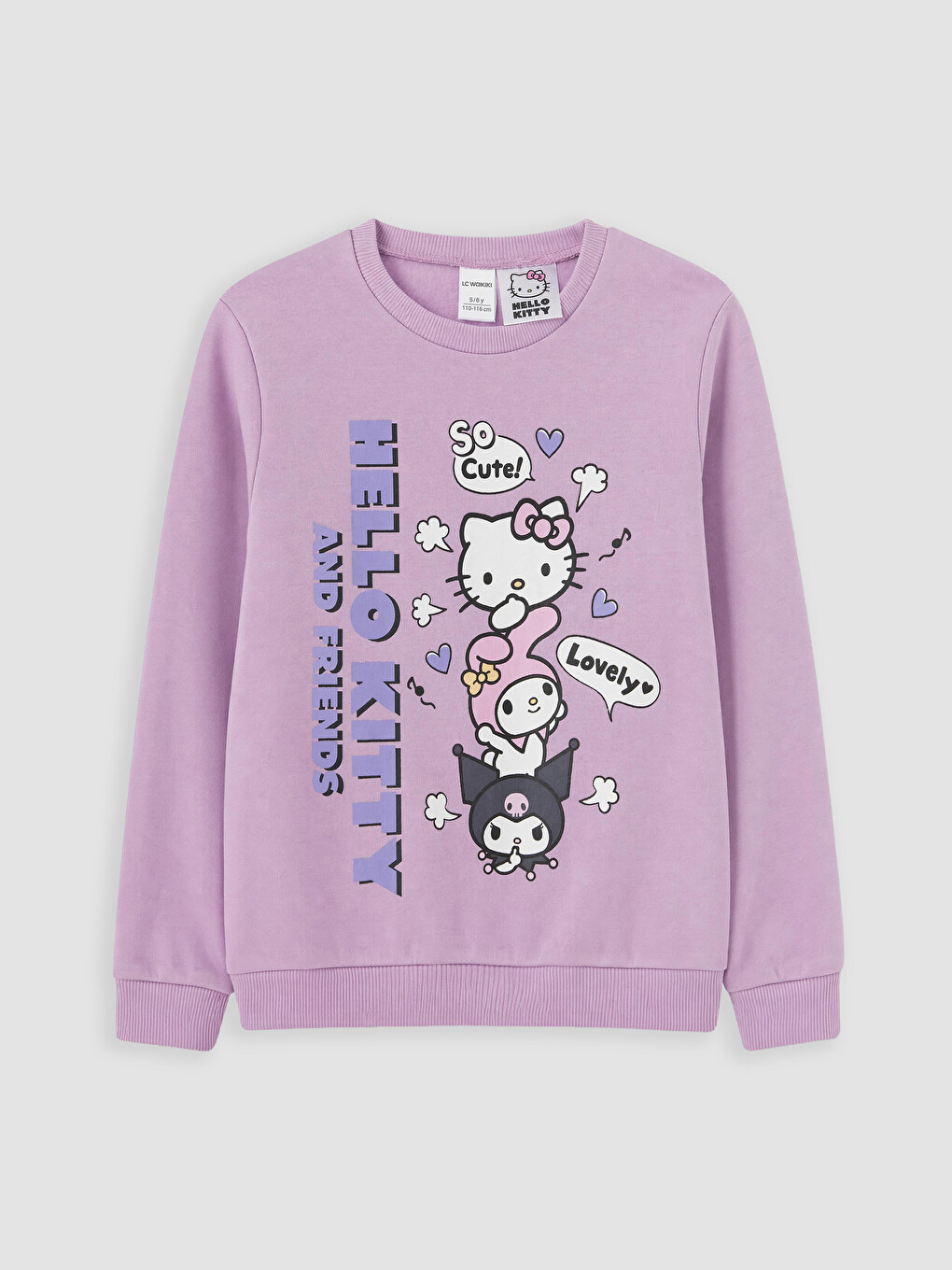 Hello Kitty Printed Girls' Thick Tracksuit Set-1