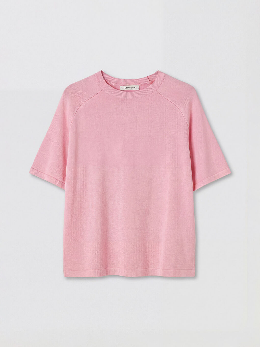 Pembe Bisiklet Yaka Kadın Triko Kazak