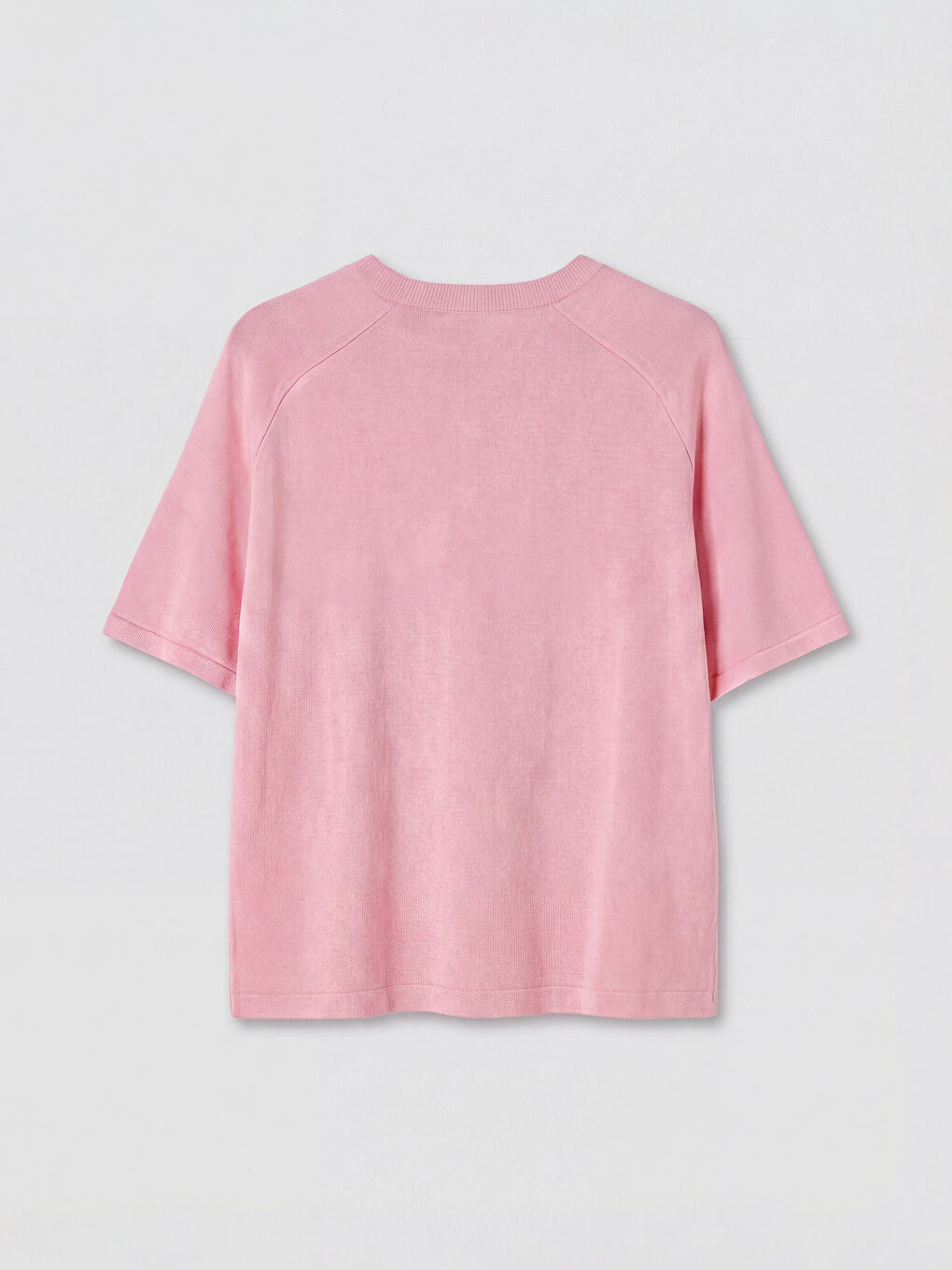 Pembe Bisiklet Yaka Kadın Triko Kazak-1