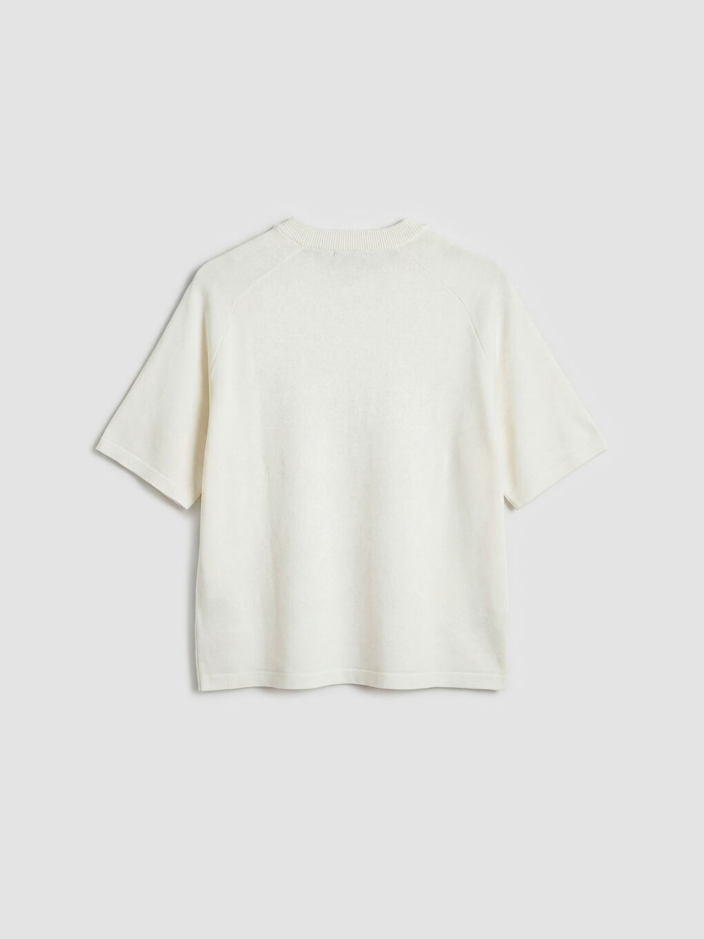 Ekru Bisiklet Yaka Kadın Triko Kazak-6