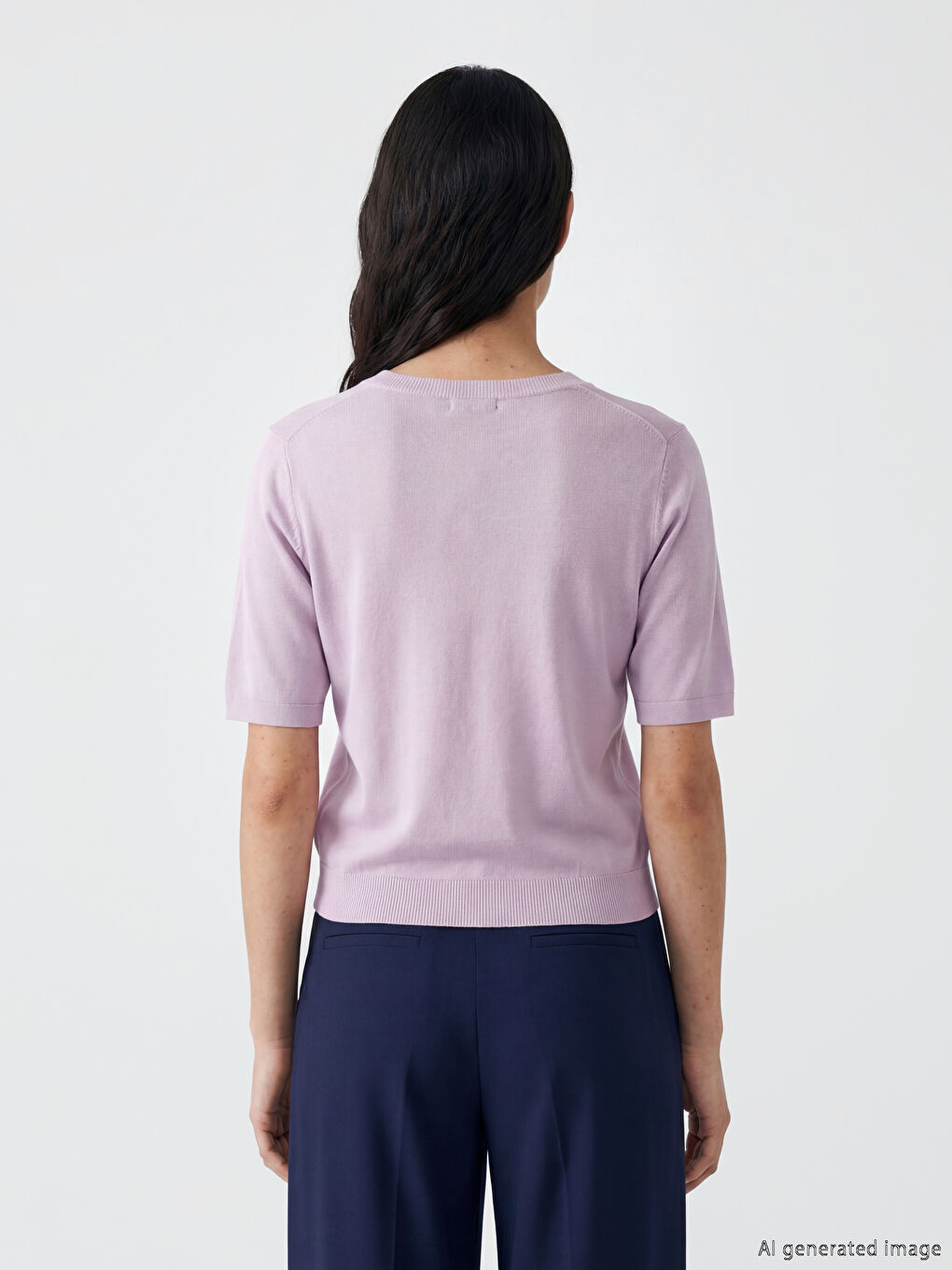V Neck Women's Knitwear Sweater-3