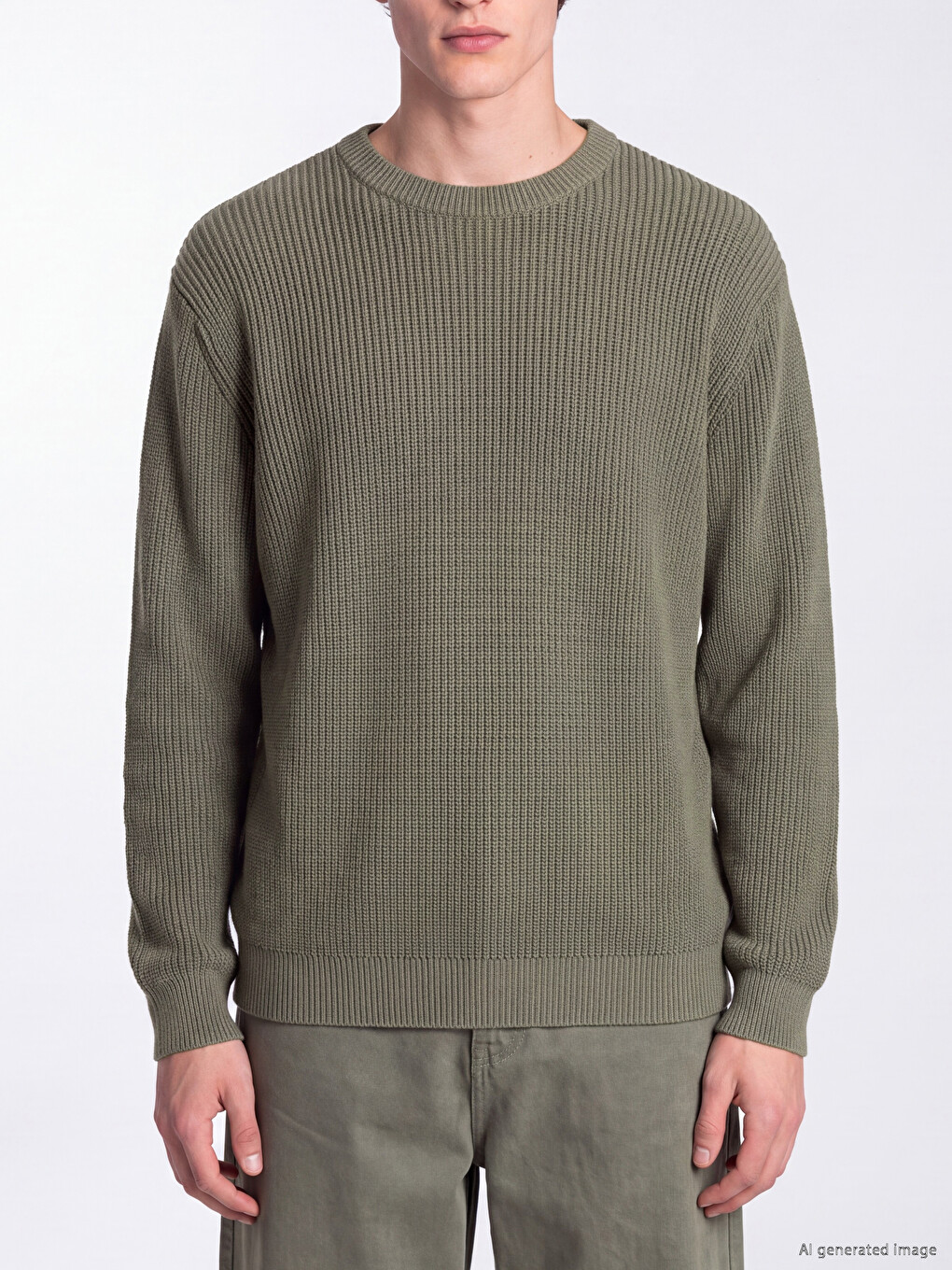 Crew Neck Men's Knitwear Sweater-2
