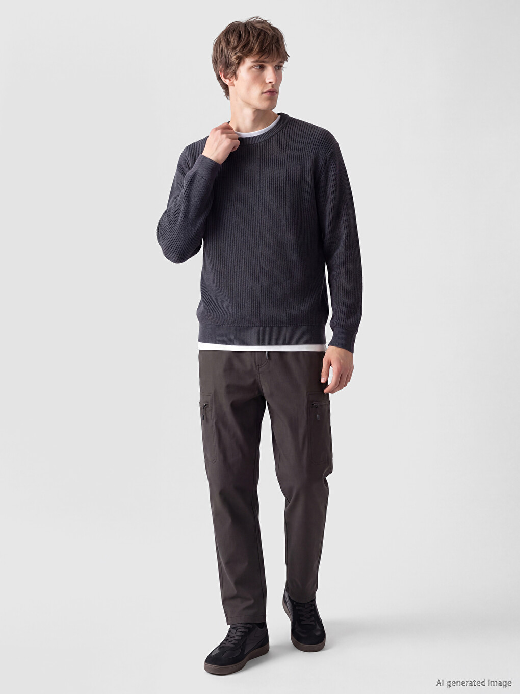 Crew Neck Men's Knitwear Sweater-1