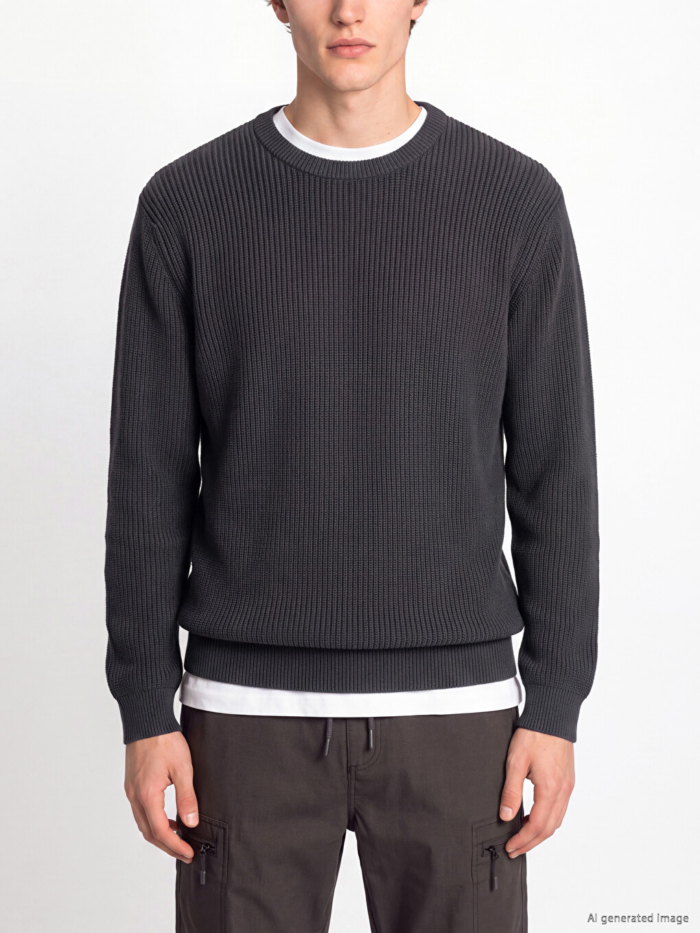 Crew Neck Men's Knitwear Sweater-2