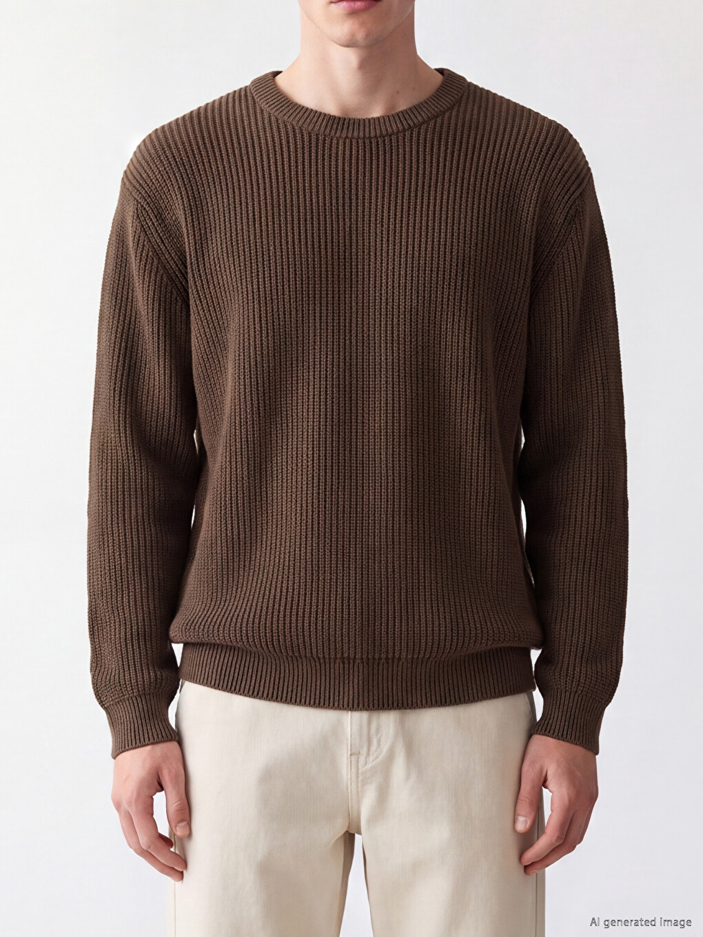 Crew Neck Men's Knitwear Sweater-2