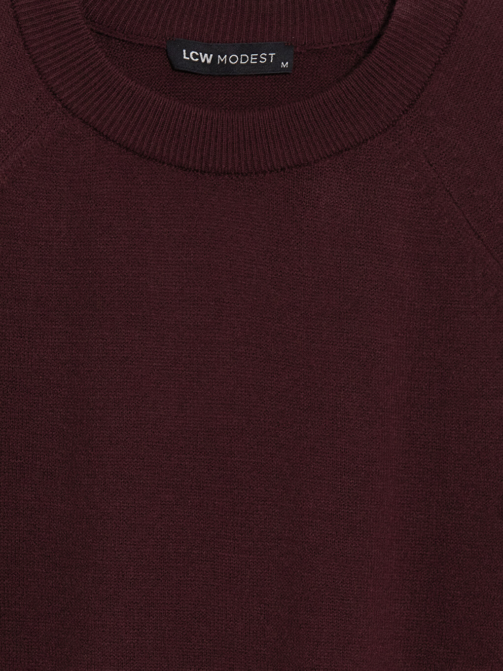 Bordo Bisiklet Yaka Kadın Triko Tunik-6