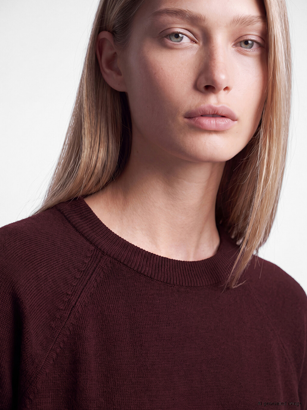 Crew Neck Women's Knitwear Tunic-3