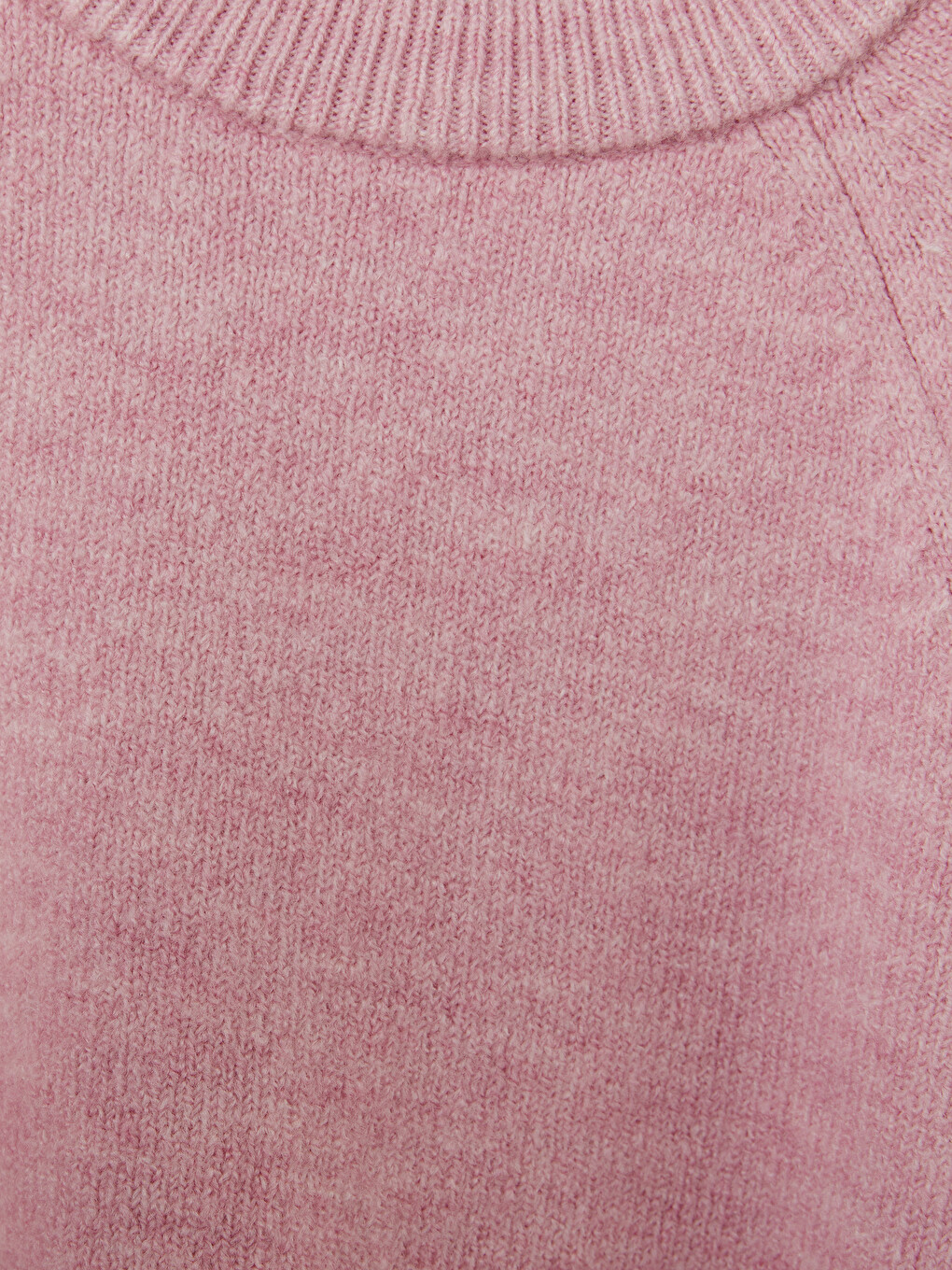 Pembe Bisiklet Yaka Kadın Triko Kazak-6