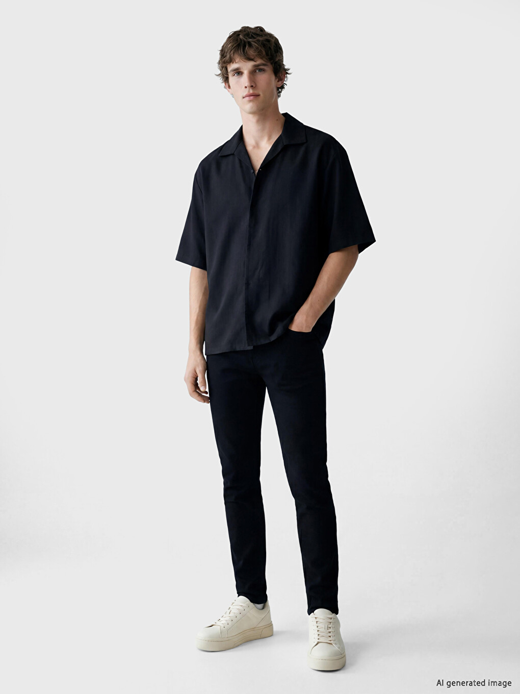 Siyah 760 Skinny Fit Erkek Jean Pantolon-1