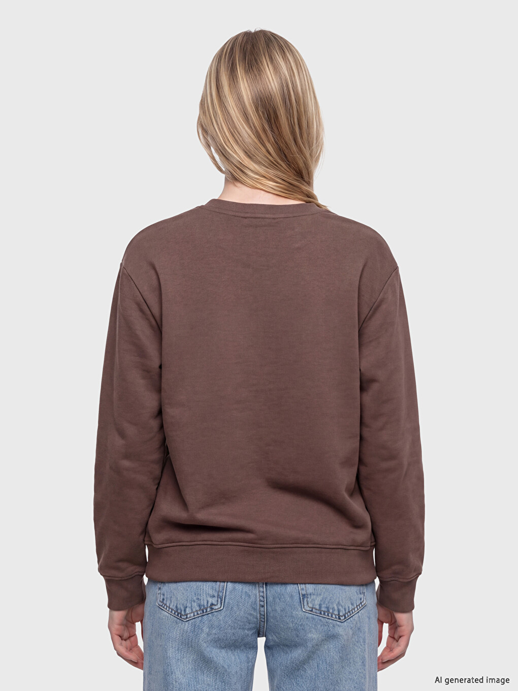 Ženska Debela Oversize Majica S Kapuljačom S Tiskanim Stitch Uzorkom-3