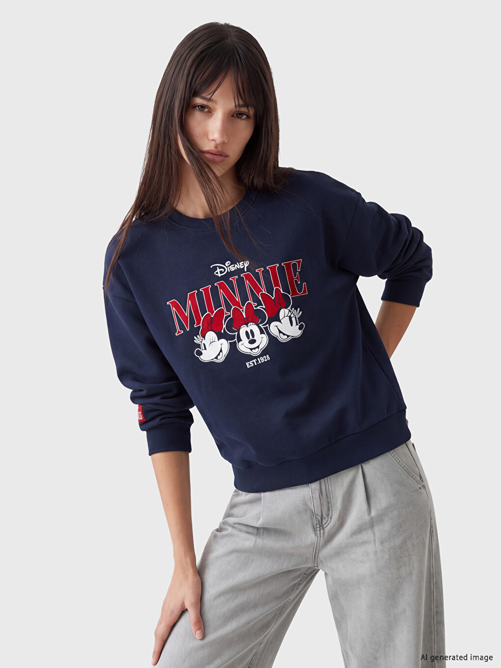 Frau Dunkelblau Sweatshirt
