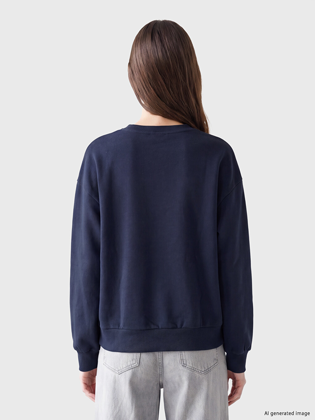 Frau Dunkelblau Sweatshirt-3