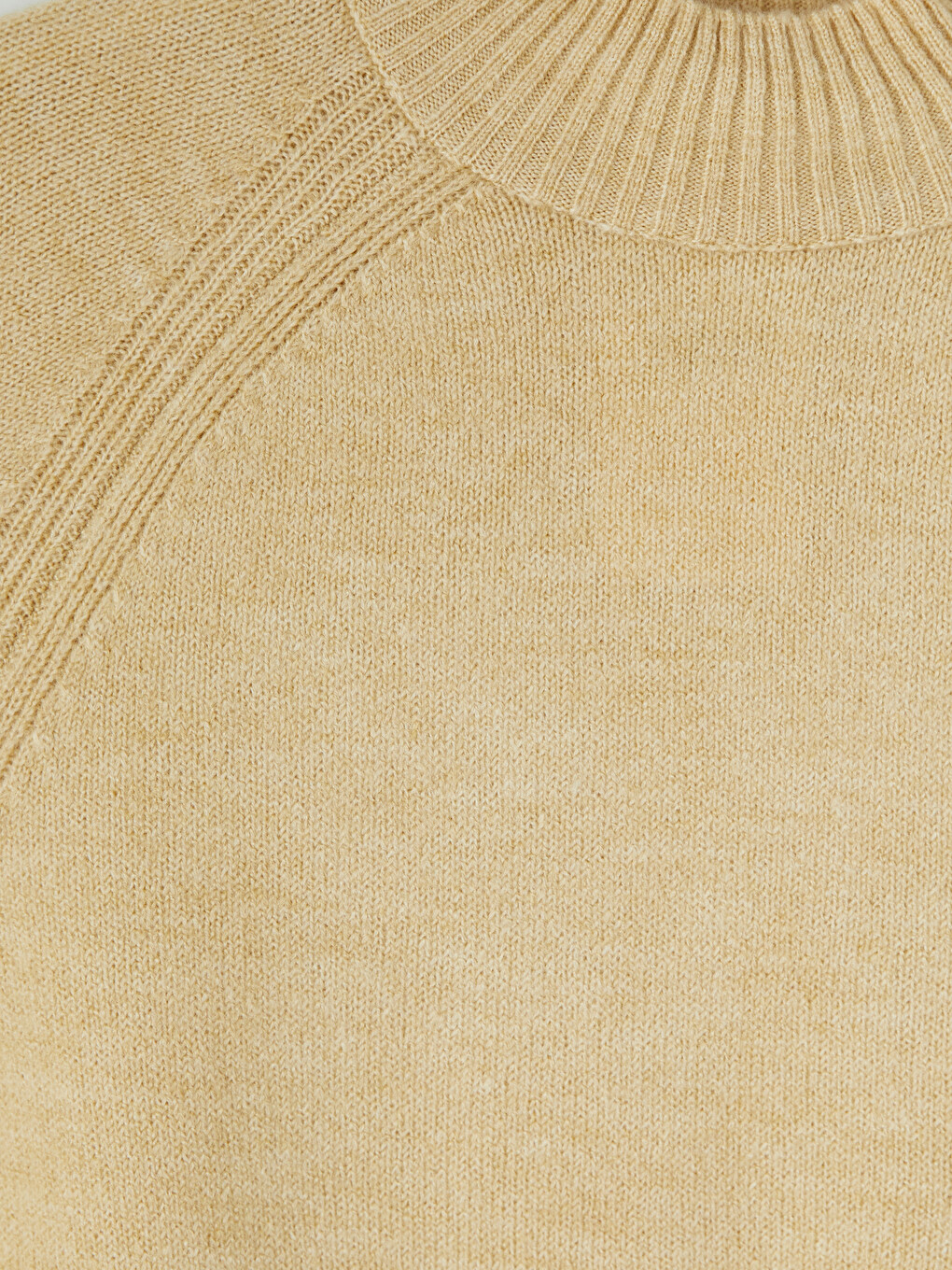 Sarı Yarım Balıkçı Yaka Oversize Kadın Triko Tunik-6