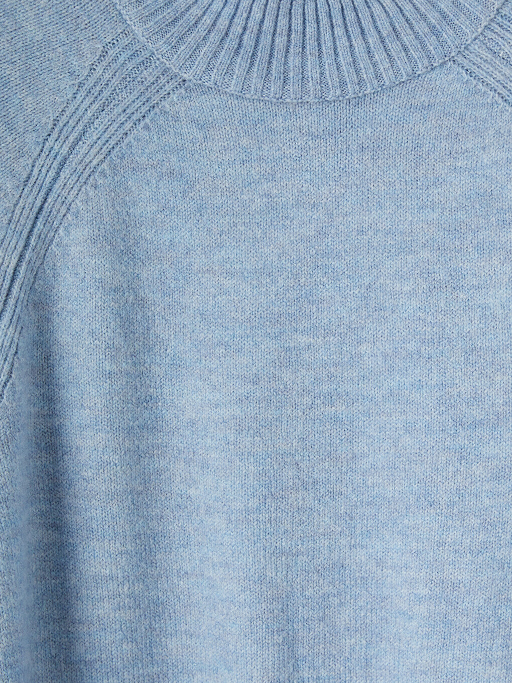 Mavi Yarım Balıkçı Yaka Oversize Kadın Triko Tunik-6