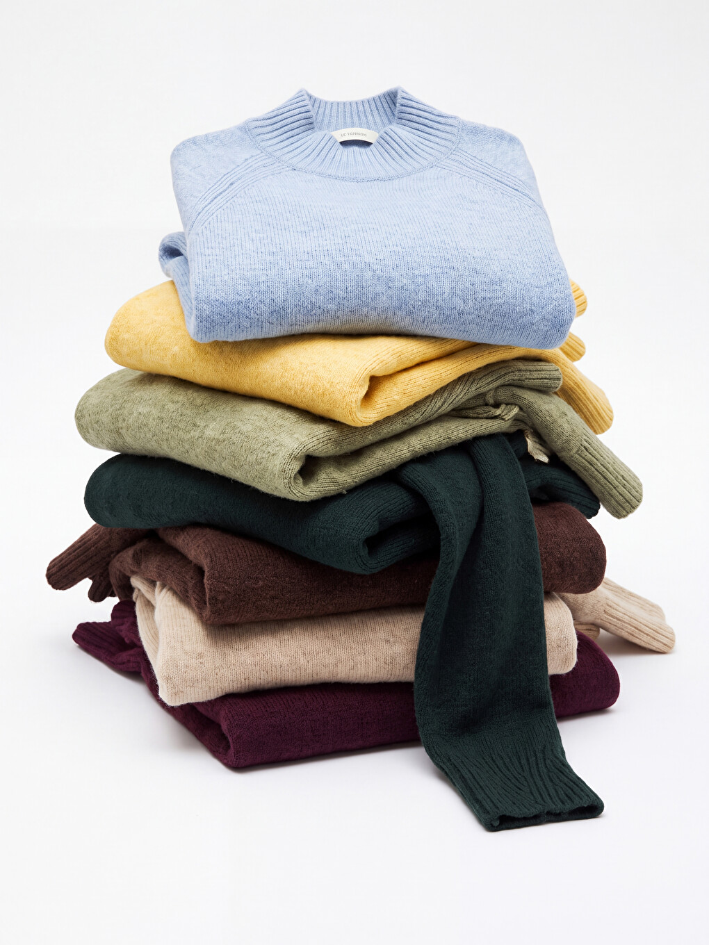 Yeşil Yarım Balıkçı Yaka Oversize Kadın Triko Tunik-2