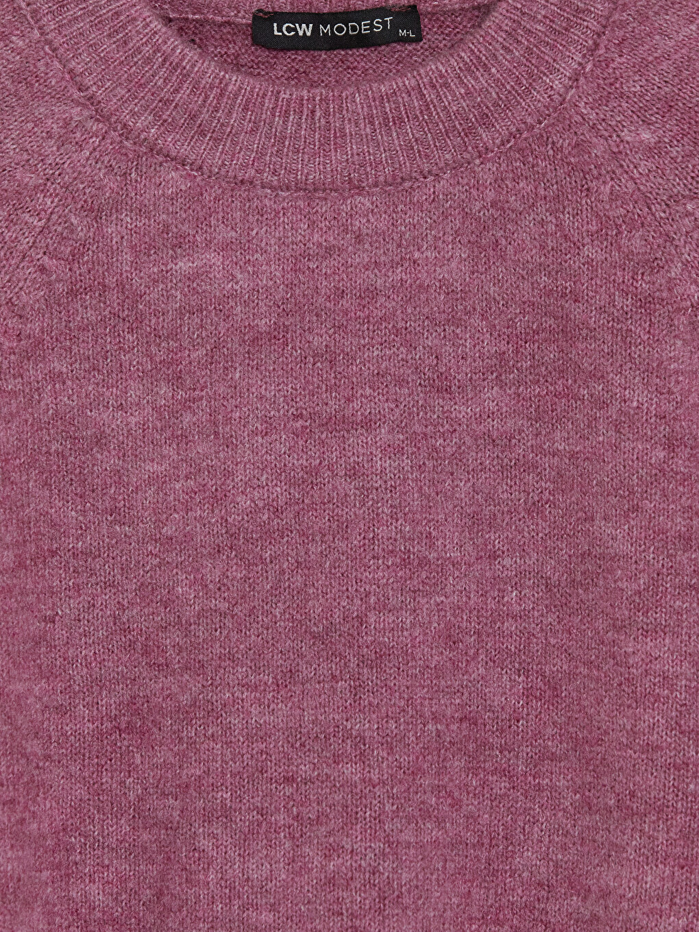 Pembe Bisiklet Yaka Oversize Kadın Triko Tunik-5