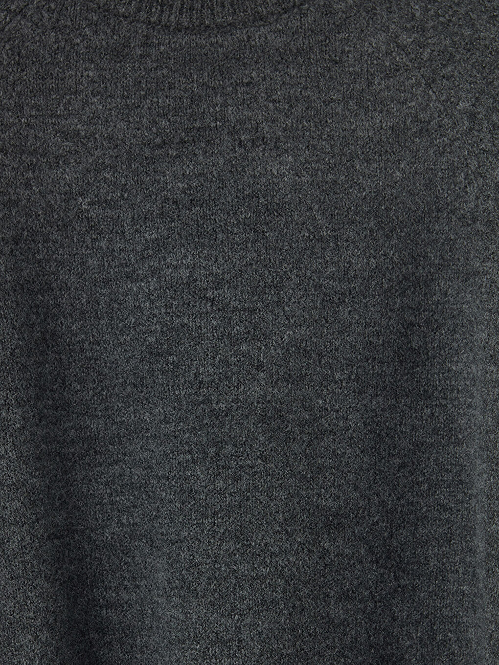 Gri Bisiklet Yaka Oversize Kadın Triko Tunik-6